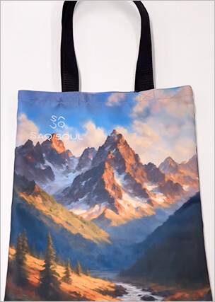 Этно шопперы из каталога с логотипом заказчика