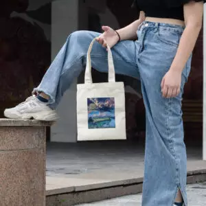 Шоппер плоский, милано, 40 x 45 см, ручки сшивные - двусторонний шов